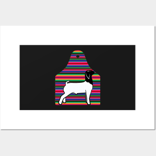 Serape Ear Tag - Market Goat - NOT FOR RESALE WITHOUT PERMISSION Posters and Art